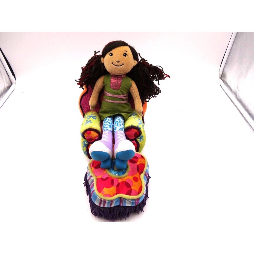 Groovy Girls Doll and‎ Chair With Ottoman Bindi Lot 3 2009 Manhattan Toy